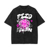 Garment-Washed Street Art Graffiti Cotton Tee