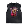 Distressed Street Art Graffiti Sleeveless Tee