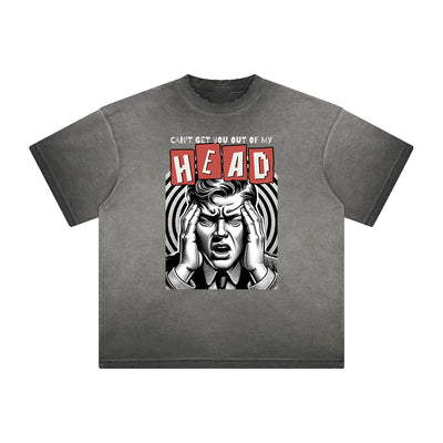 Thick Faded Abstract Graphic T-Shirt
