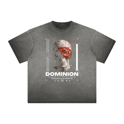 Thick Faded Abstract Graphic T-Shirt