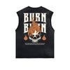 Distressed Sleeveless Guardian Pattern Tee
