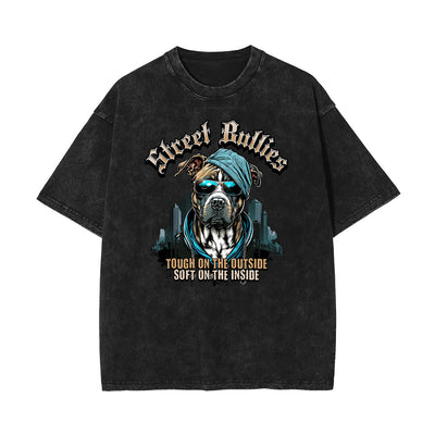Stone Wash Guardian Graphic T Shirt