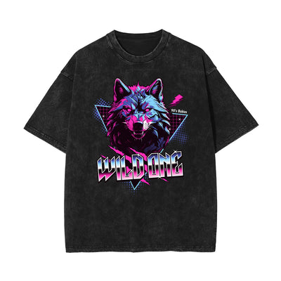 Stone Wash Guardian Graphic T Shirt
