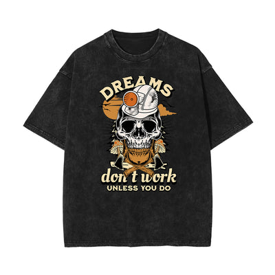 Stone Wash Guardian Graphic T Shirt