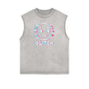 Frayed Edge Mask Graphic Tank Top