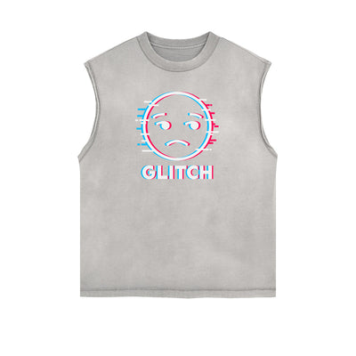 Frayed Edge Mask Graphic Tank Top