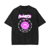 Stone Wash Mask Pattern T Shirt