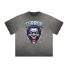 Vintage Frayed Mask Pattern Tee