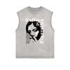 Frayed Edge Mask Graphic Tank Top