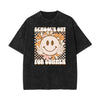 Stone Wash Mask Pattern T Shirt
