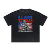 Vintage Frayed American Skull Pattern Tee