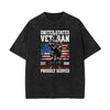 Stone Wash American Skull Pattern T Shirt