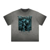 Heavy Fade Wolf Graphic T Shirt