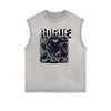 Frayed Edge Wolf Graphic Tank Top