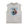 Frayed Edge Wolf Graphic Tank Top