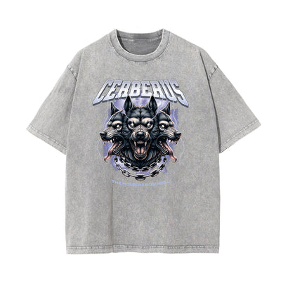 Washed Wolf Graphic Cotton Tee