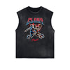 Distressed Sports Graphic Sleeveless Shirt