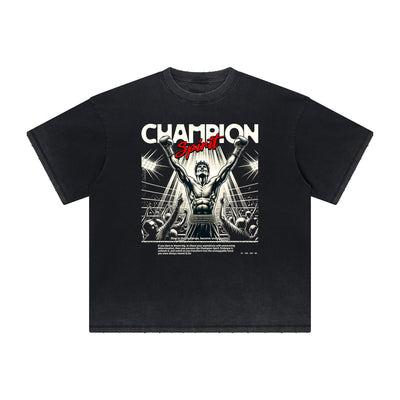 Heavy Fade Basketball Print T-Shirt