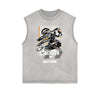 Frayed Edge Sports Graphic Print Tank Top