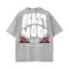 Stone-Washed Sports Graphic Print T-Shirt