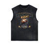 Distressed Sports Graphic Sleeveless Shirt