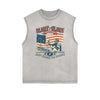 Frayed Edge Sports Graphic Print Tank Top