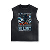 Distressed Sports Graphic Sleeveless Shirt