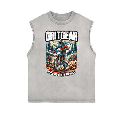 Frayed Edge Sports Graphic Print Tank Top