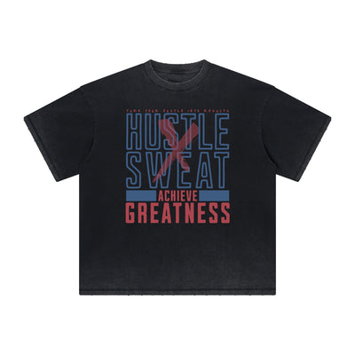 Heavy Fade Basketball Print T-Shirt