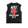 Distressed Bold Typography Sleeveless Tee