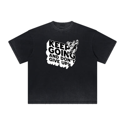 Heavy Fade Bold Typography T-Shirt