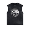 Distressed Bold Typography Sleeveless Tee