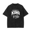 Stone-Washed Bold Typography Crewneck Tee