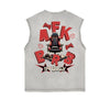 Frayed Edge Bold Typography Tank Top