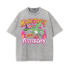 Washed Cotton Graphic Typography T-Shirt