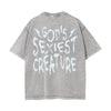 Washed Cotton Graphic Typography T-Shirt