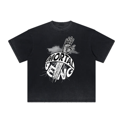 Heavy Fade Bold Typography T-Shirt