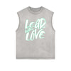 Frayed Edge Bold Typography Tank Top