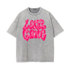 Washed Cotton Graphic Typography T-Shirt