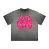 Vintage-Style Frayed Typography Tee