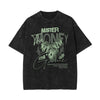 Stone-Washed Bold Typography Crewneck Tee