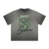 Vintage-Style Frayed Typography Tee