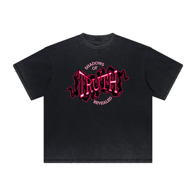 Heavy Fade Bold Typography T-Shirt