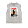 Frayed Edge Mystery Mask Graphic Tank Top