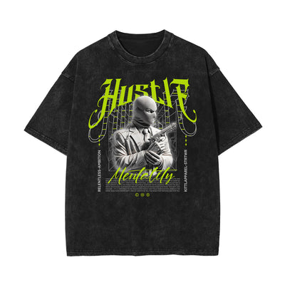 Stone Wash Mystery Mask Graphic T-Shirt