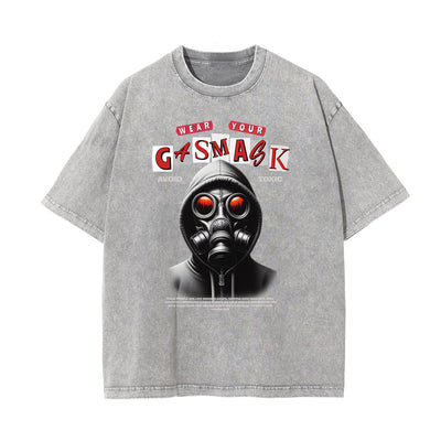 Washed Mystery Mask Graphic Cotton Tee