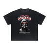 Vintage Frayed Mystery Mask Pattern Tee