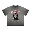 Heavy Faded Mystery Mask Graphic T Shirt