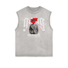 Frayed Edge Mystery Mask Graphic Tank Top