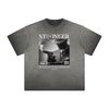 Heavy Faded Mystery Mask Graphic T Shirt